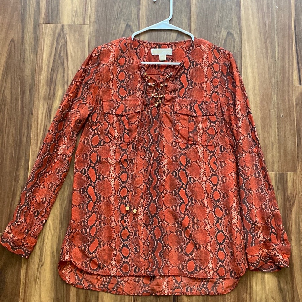 Michael Kors lace up blouse